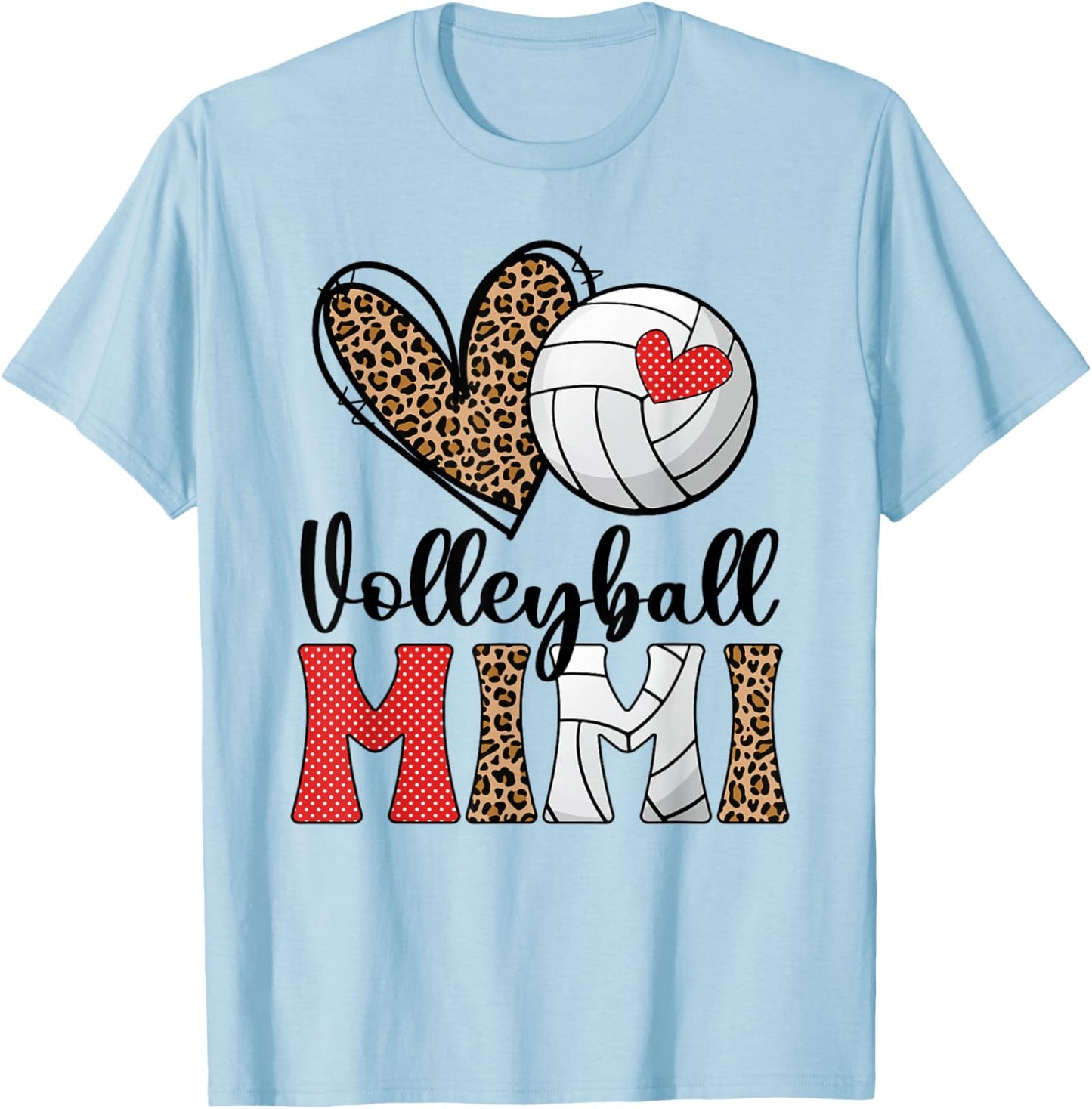 Volleyball Mimi Grandma Mimi Of A Volleyball Player T-Shirt - T-Shirt | Light Blue