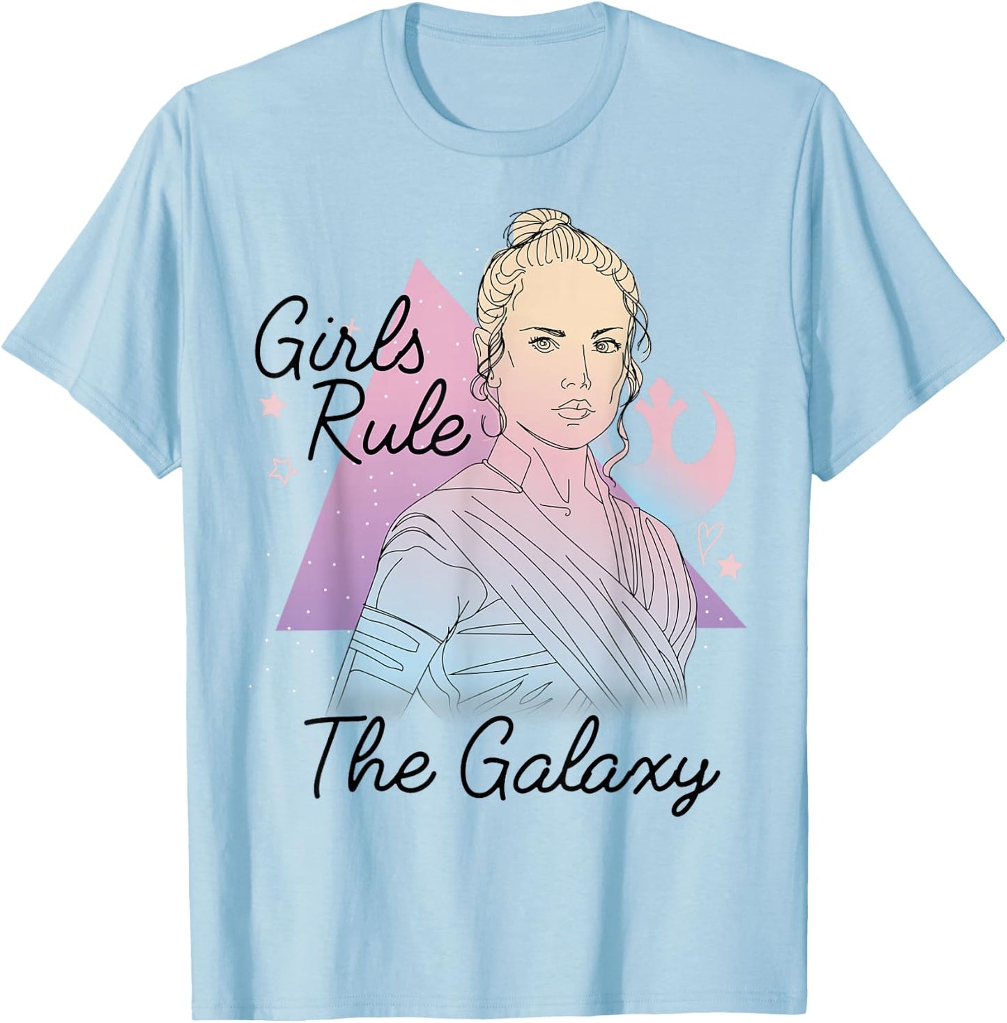 Star Wars Rey Girls Rule The Galaxy T-Shirt - T-Shirt | Light Blue