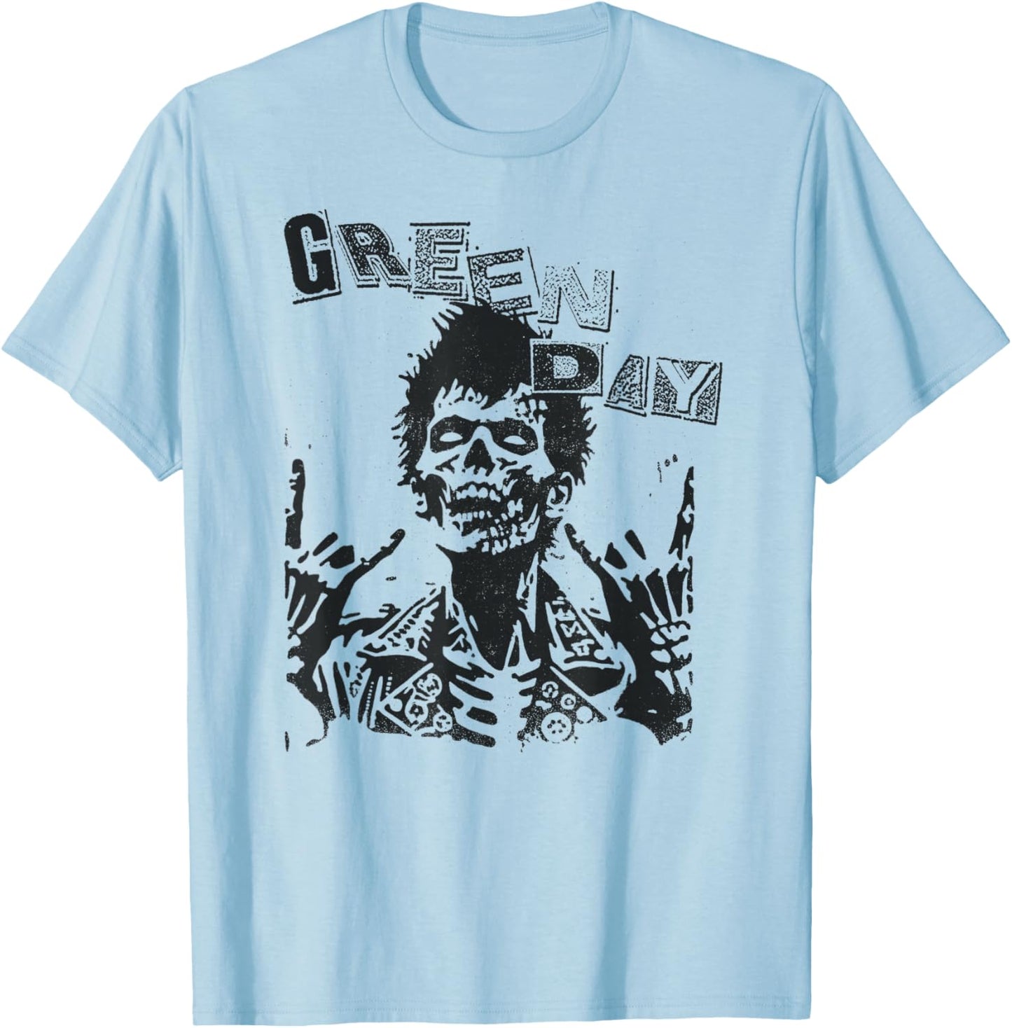 Green Day Billie Joe Zombie T-Shirt - T-Shirt | Light Blue