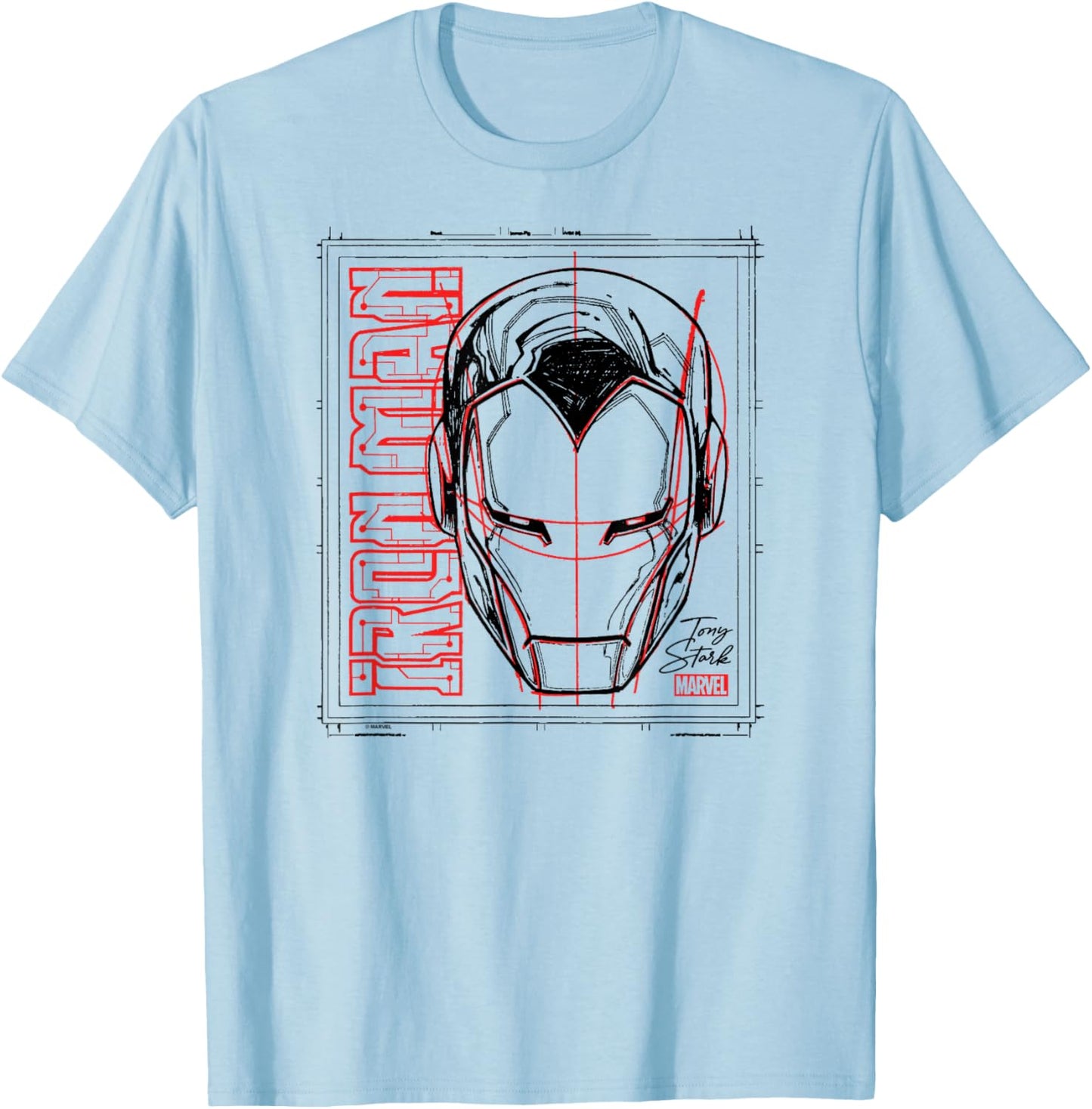 Iron Man - Sketch T-Shirt - T-Shirt | Light Blue
