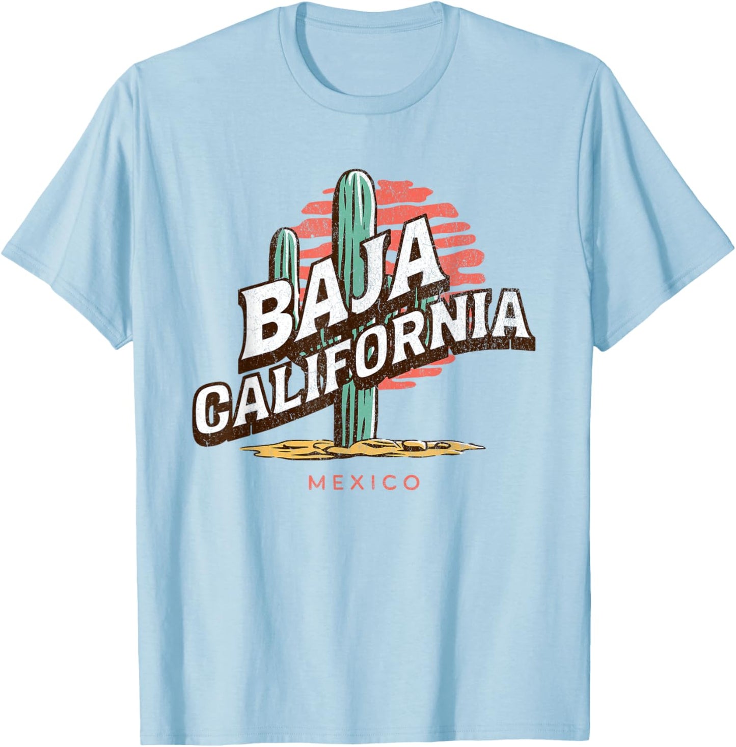 Baja California Mexico Backpacking Hiking Travel T-Shirt - T-Shirt | Light Blue