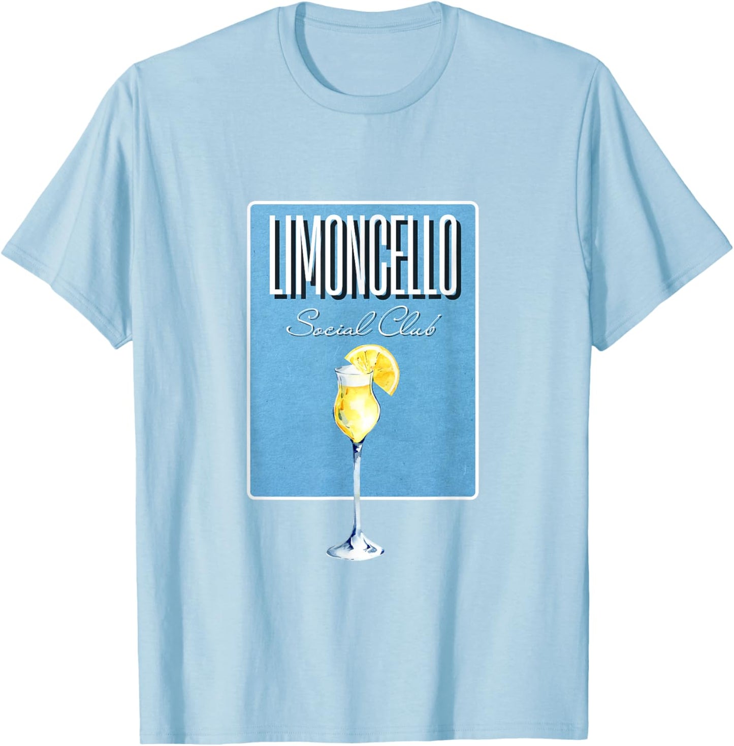Limoncello Social Club I Lemon Limon Italy Cocktail Team T-Shirt - T-Shirt | Light Blue