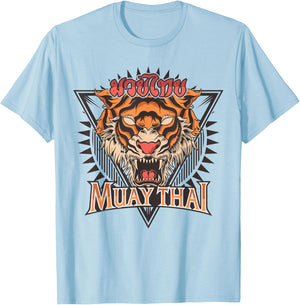Tigar Muay Thai MMA Vintage Kickboxing Training T-Shirt - T-Shirt | Light Blue