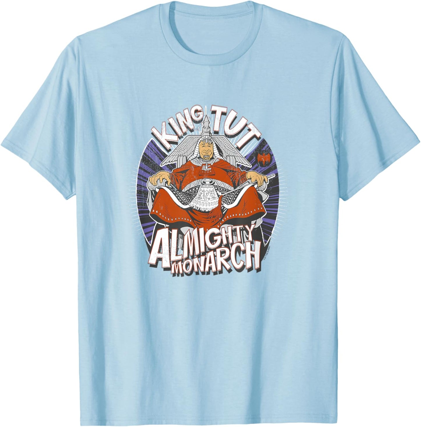 Batman King Tut Almighty Monarch Vintage Big Chest Logo T-Shirt - T-Shirt | Light Blue