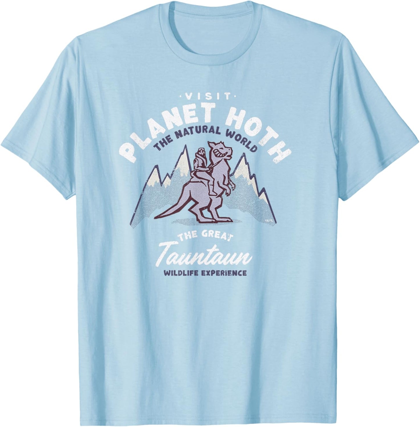 Star Wars Travel Vacation Planet Hoth Tauntaun Experience T-Shirt - T-Shirt | Light Blue