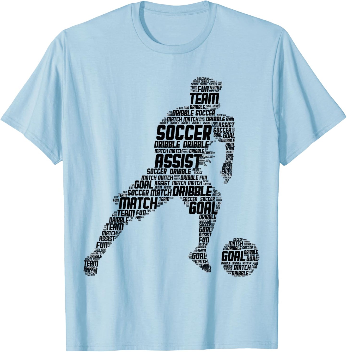 Soccer Player Boys Men Kids T-Shirt - T-Shirt | Light Blue