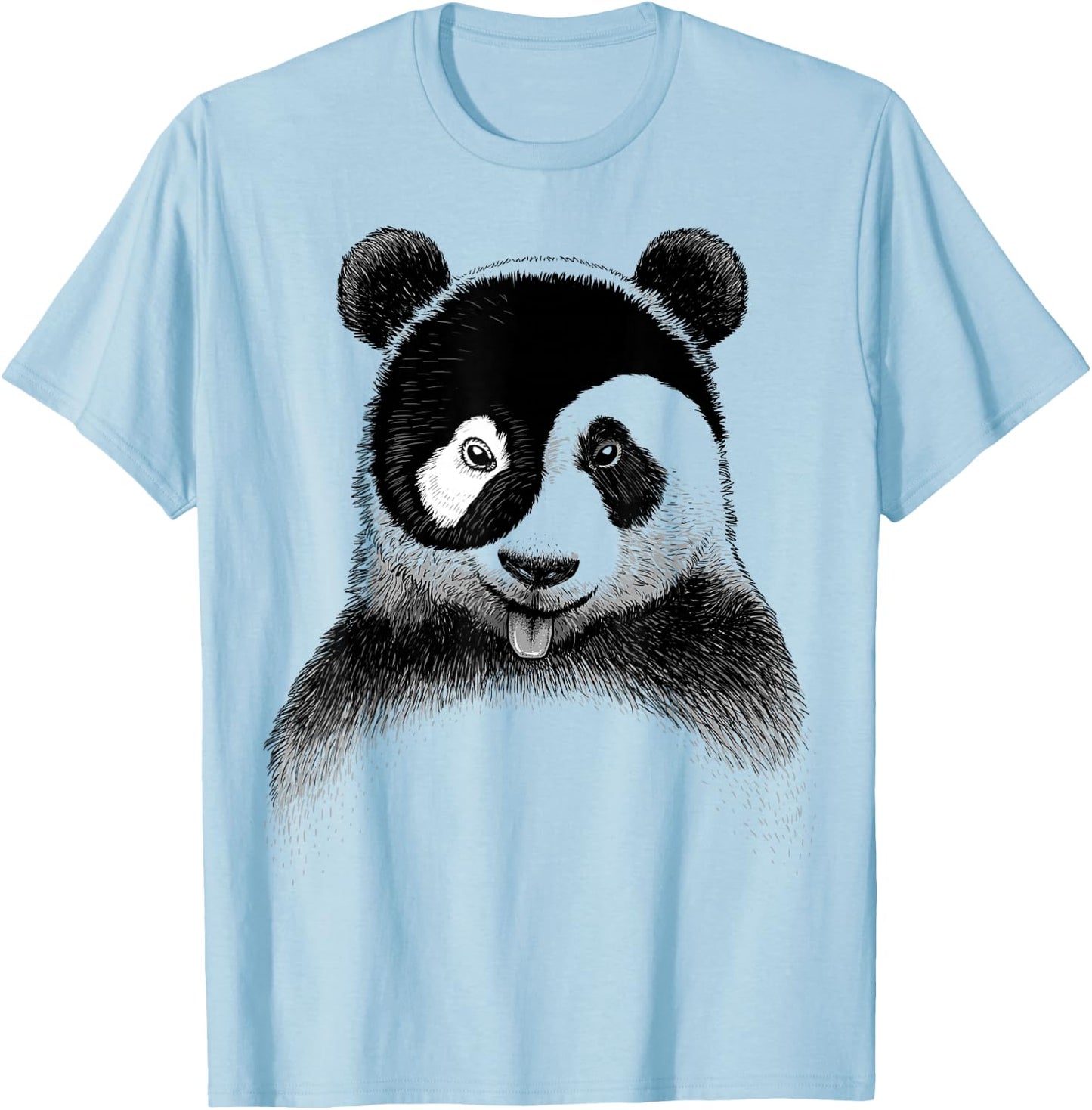 Yin Yang Panda T-Shirt - T-Shirt | Light Blue