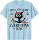 Hello 4th Grade Back To School Teacher & Kids Funny Cat T-Shirt - T-Shirt | Light Blue