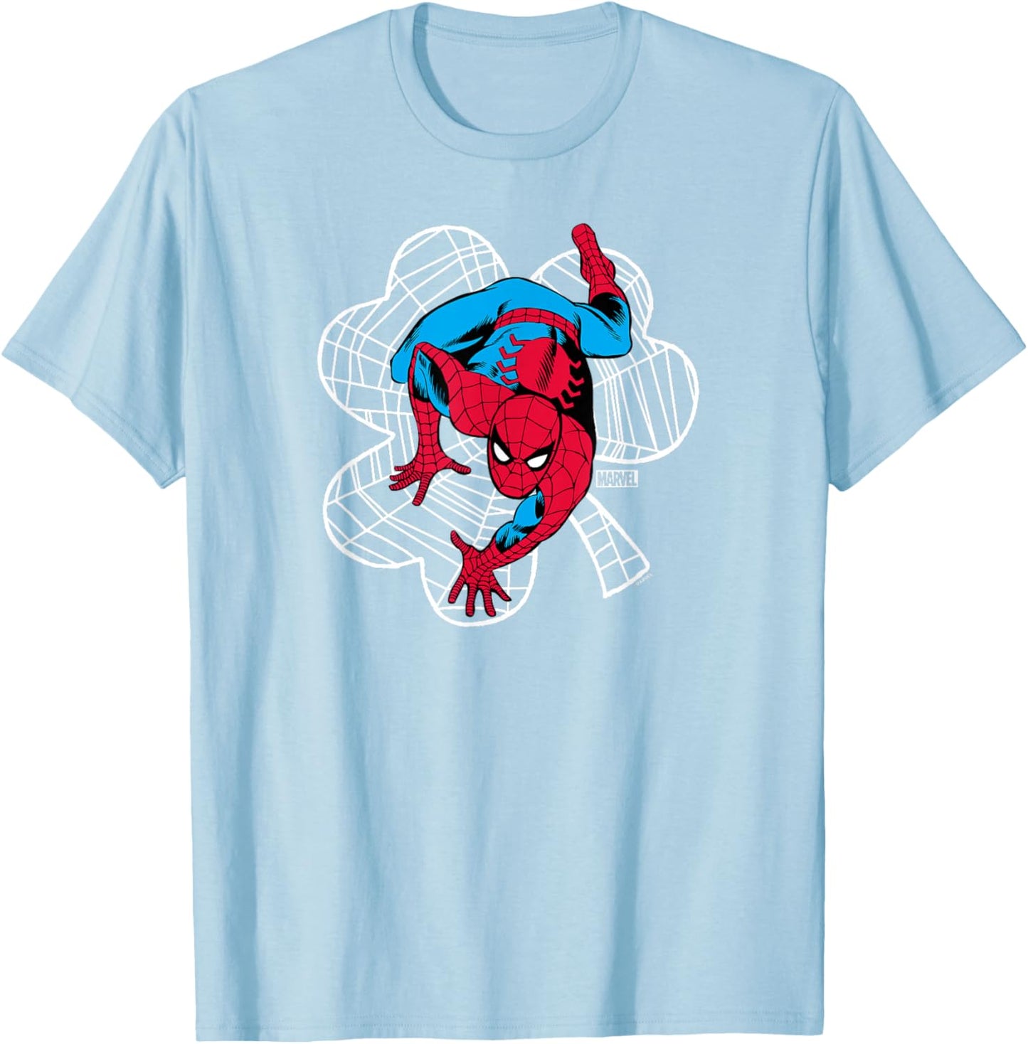 Spider-Man - Web Shamrock St. Patrick's Day T-Shirt - T-Shirt | Light Blue