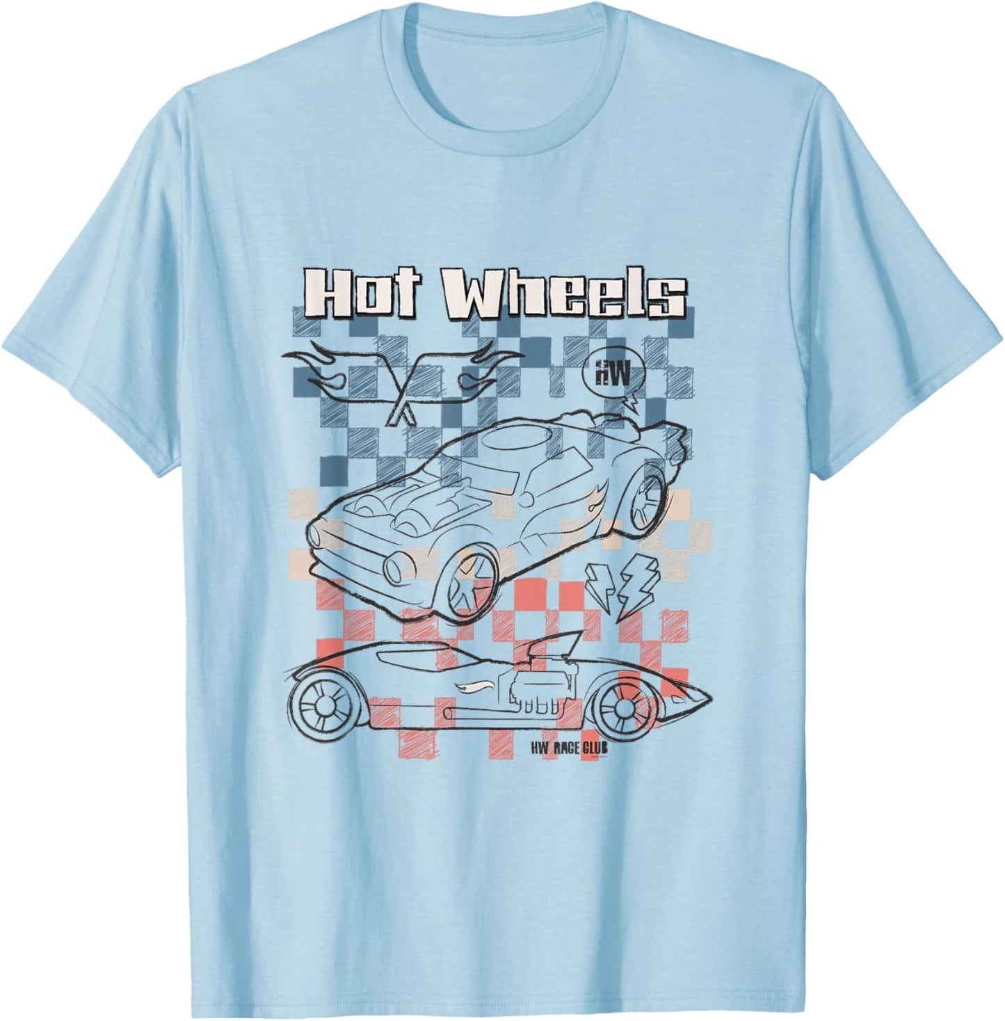 Hot Wheels - Red White and Blue T-Shirt - T-Shirt | Light Blue