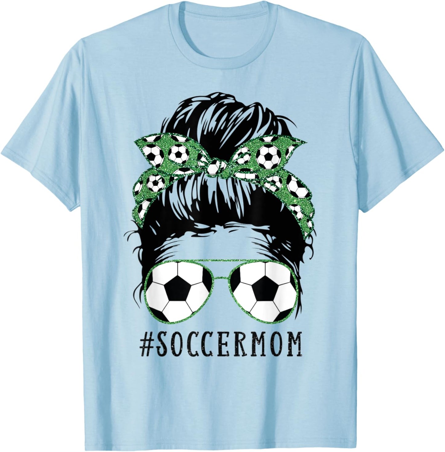 Soccer Mom Shirt Fußball-Mama-Shirts für Frauen, Geschenke für Mütter , Weiß, Klein T-Shirt - T-Shirt | Light Blue