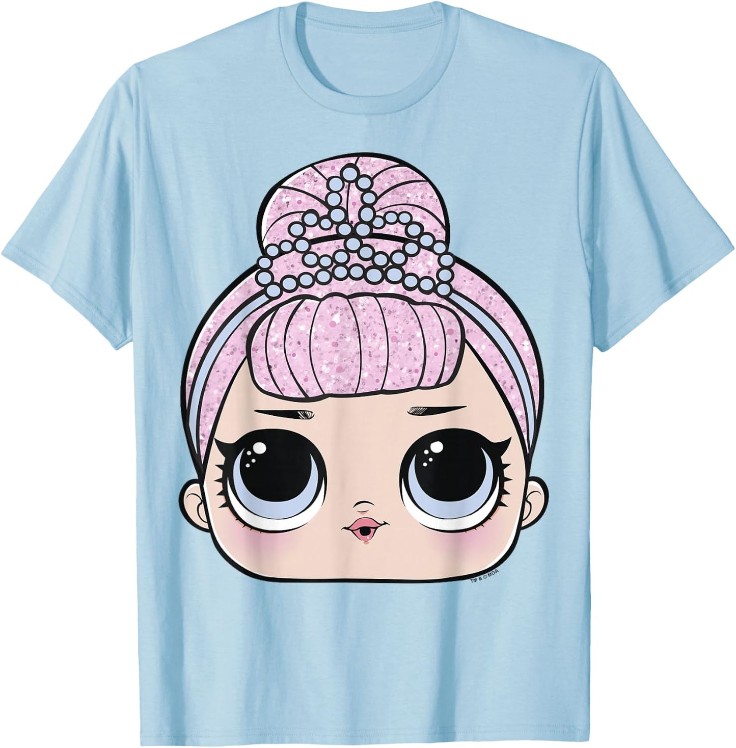 LOL Surprise Crystal Queen Big Face T-Shirt - T-Shirt | Light Blue