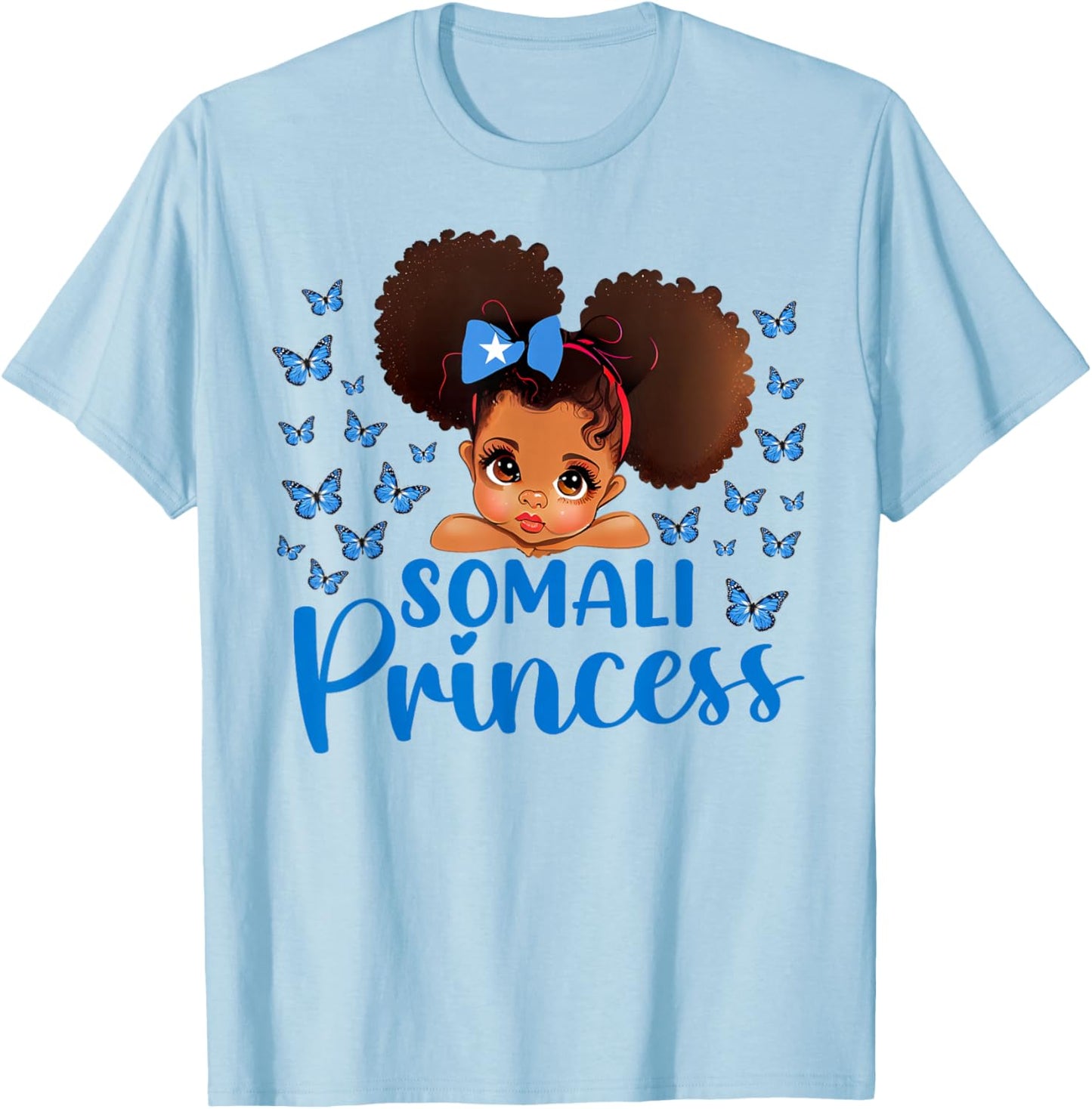 Somali Princess Somalia for Black Girls Kids T-Shirt - T-Shirt | Light Blue