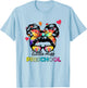 Little Miss Preschool Back to School Messy Kids Girls T-Shirt - T-Shirt | Light Blue
