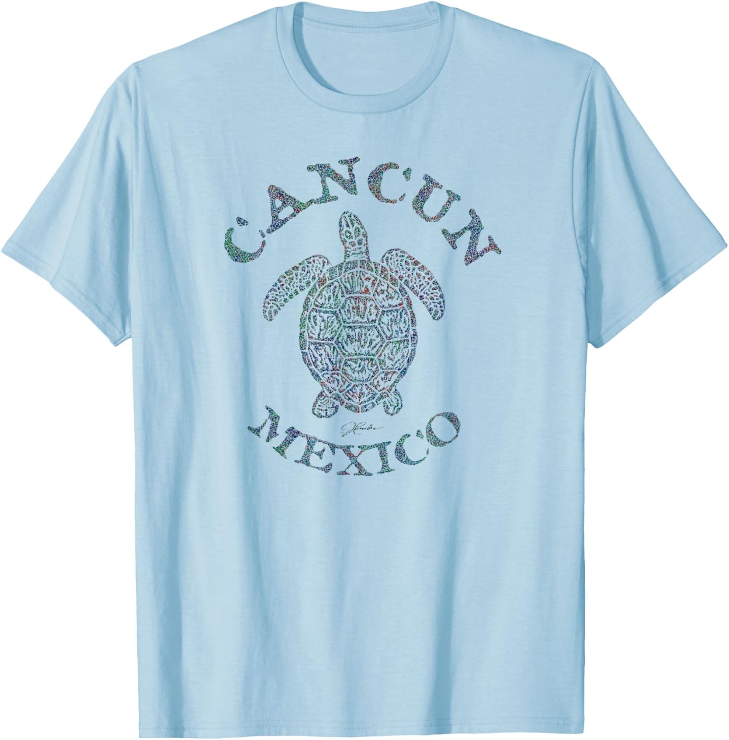 JCombs: Cancun, Mexico, Sea Turtle T-Shirt - T-Shirt | Light Blue