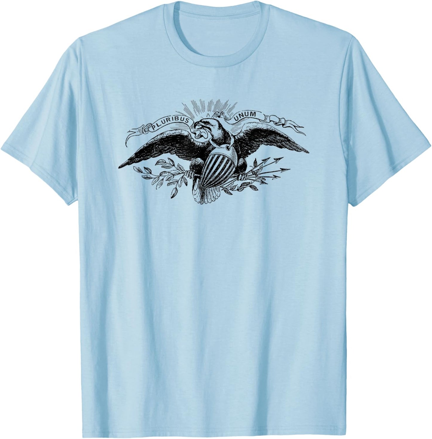 Vintage American Eagle "E Pluribus Unum" T-Shirt - T-Shirt | Light Blue