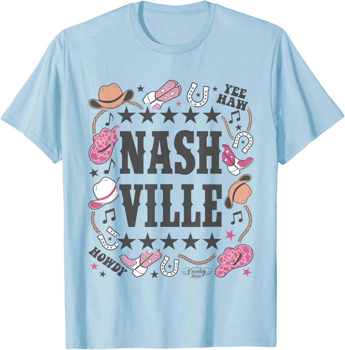 Nashville Country Girl Cowgirl T-Shirt - T-Shirt | Light Blue