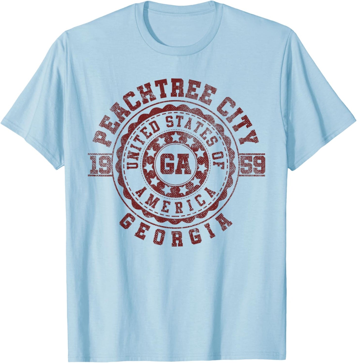 Peachtree City GA | Georgia | Vintage City Apparels T-Shirt - T-Shirt | Light Blue