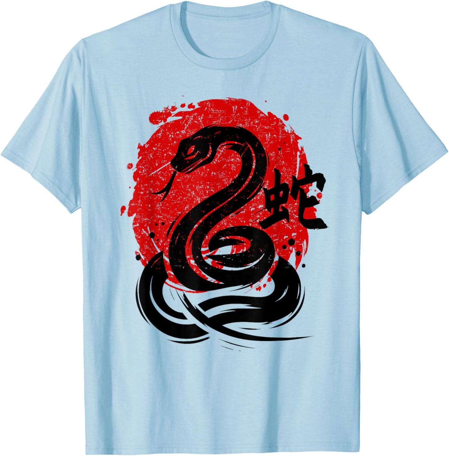 Year of Snake 2025 Happy Chinese Lunar New Year Snake Zodiac T-Shirt - T-Shirt | Light Blue