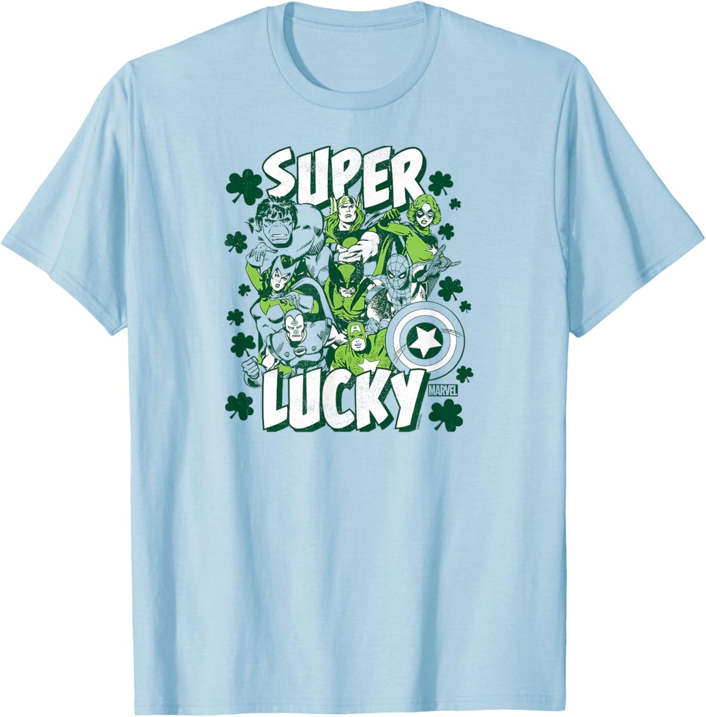 Marvel - Super Lucky St. Patrick's Day T-Shirt - T-Shirt | Light Blue