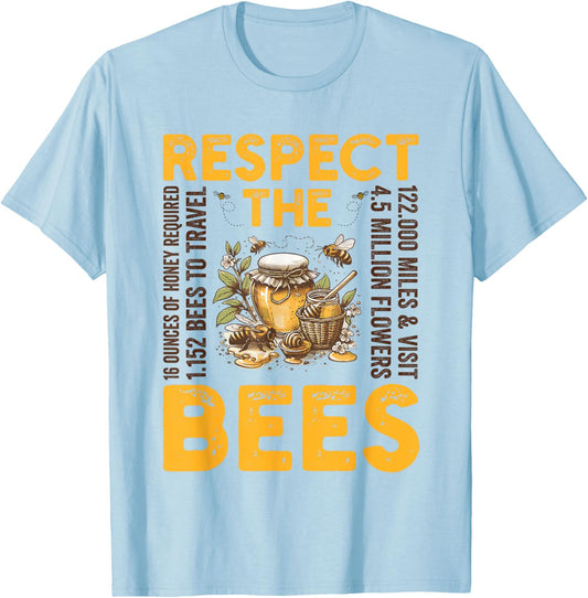 Beekeeper Clothes Honey Pollen Beekeeping T-Shirt - T-Shirt | Light Blue