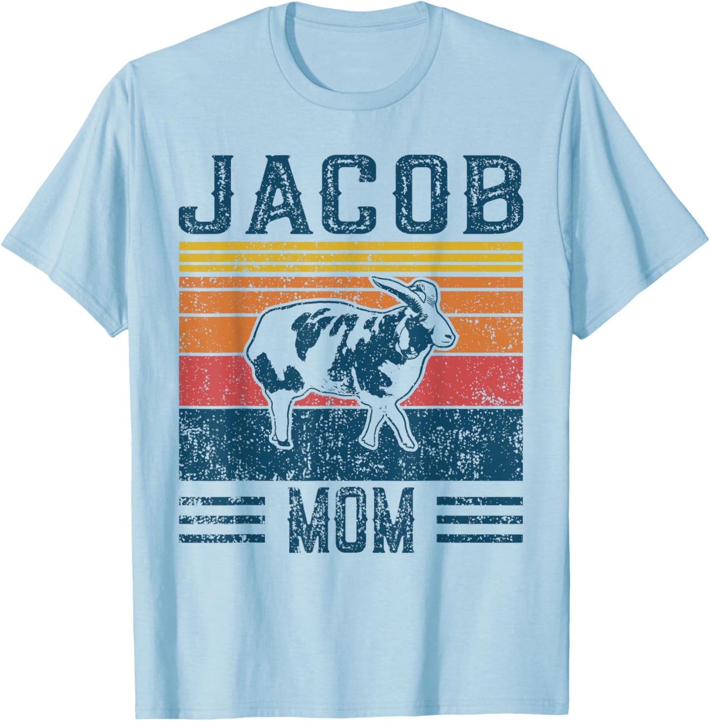 Best Sheep Mom Women - Vintage Jacob Sheep T-Shirt - T-Shirt | Light Blue