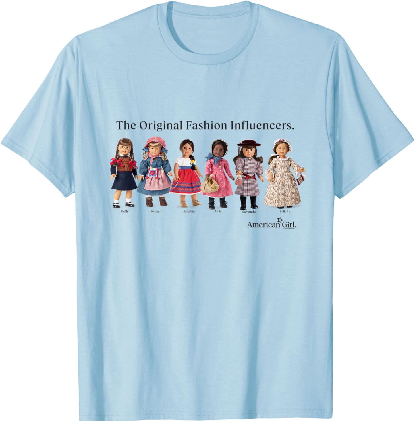 American Girl - The Original Fashion Influencers T-Shirt - T-Shirt | Light Blue