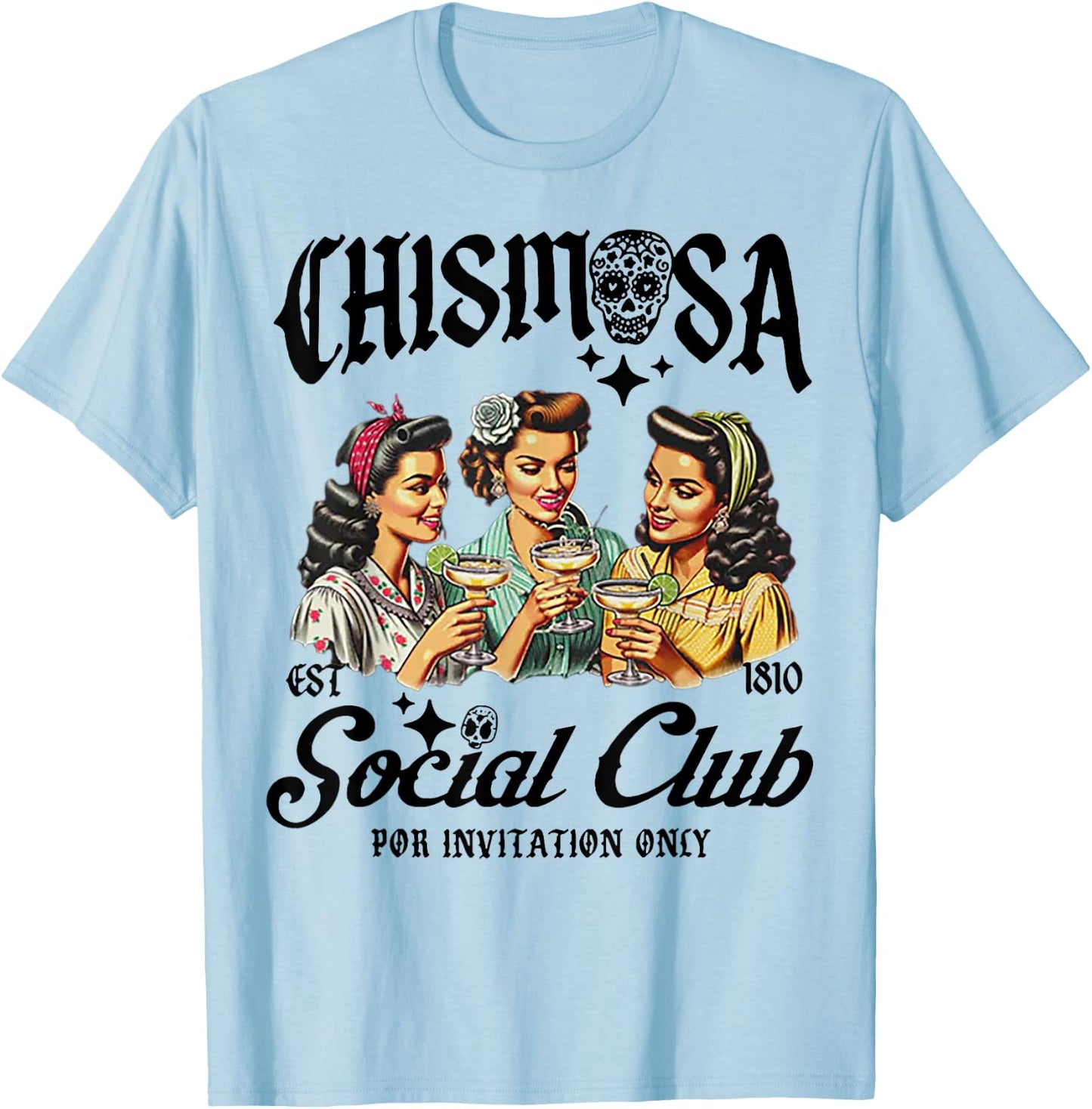 Chismosa Social Club T-Shirt - T-Shirt | Light Blue