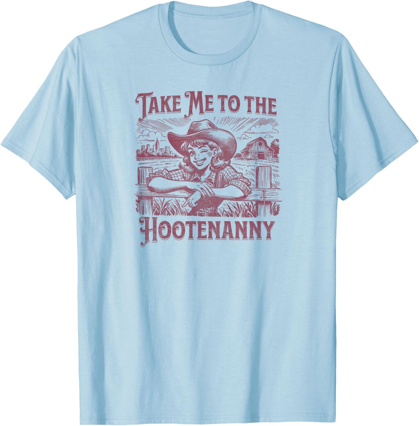 Take Me to the Hootenanny T-Shirt - T-Shirt | Light Blue