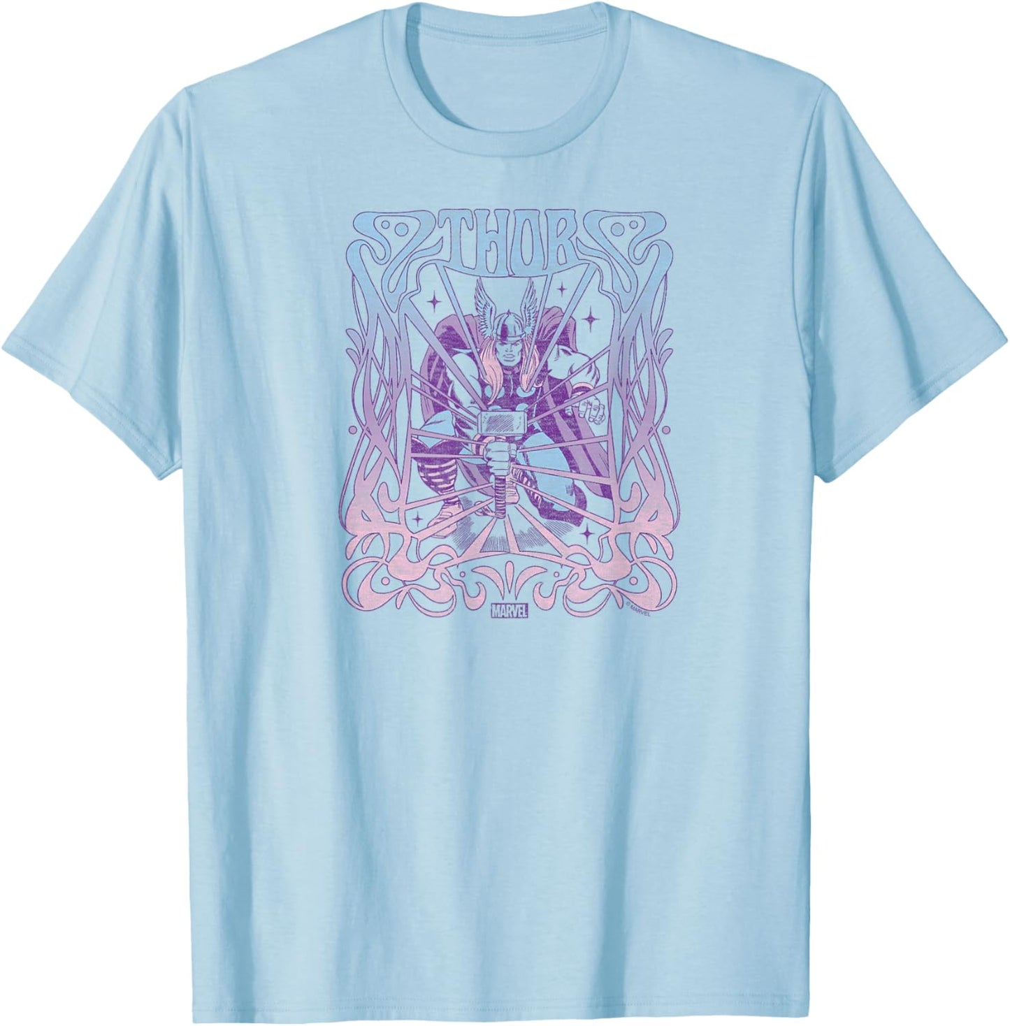 Thor - Art Nouveau T-Shirt - T-Shirt | Light Blue