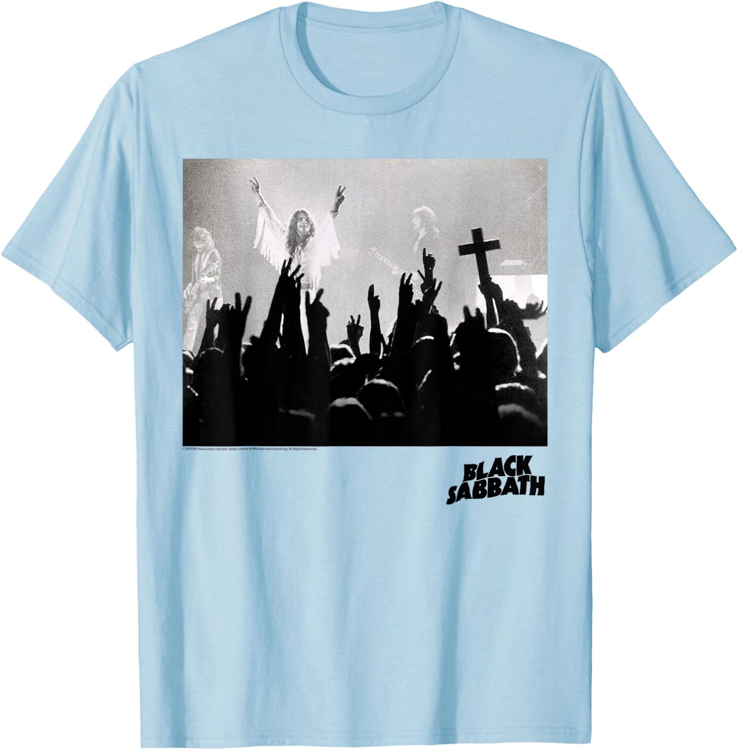 Black Sabbath Official Hands Photo T-Shirt - T-Shirt | Light Blue