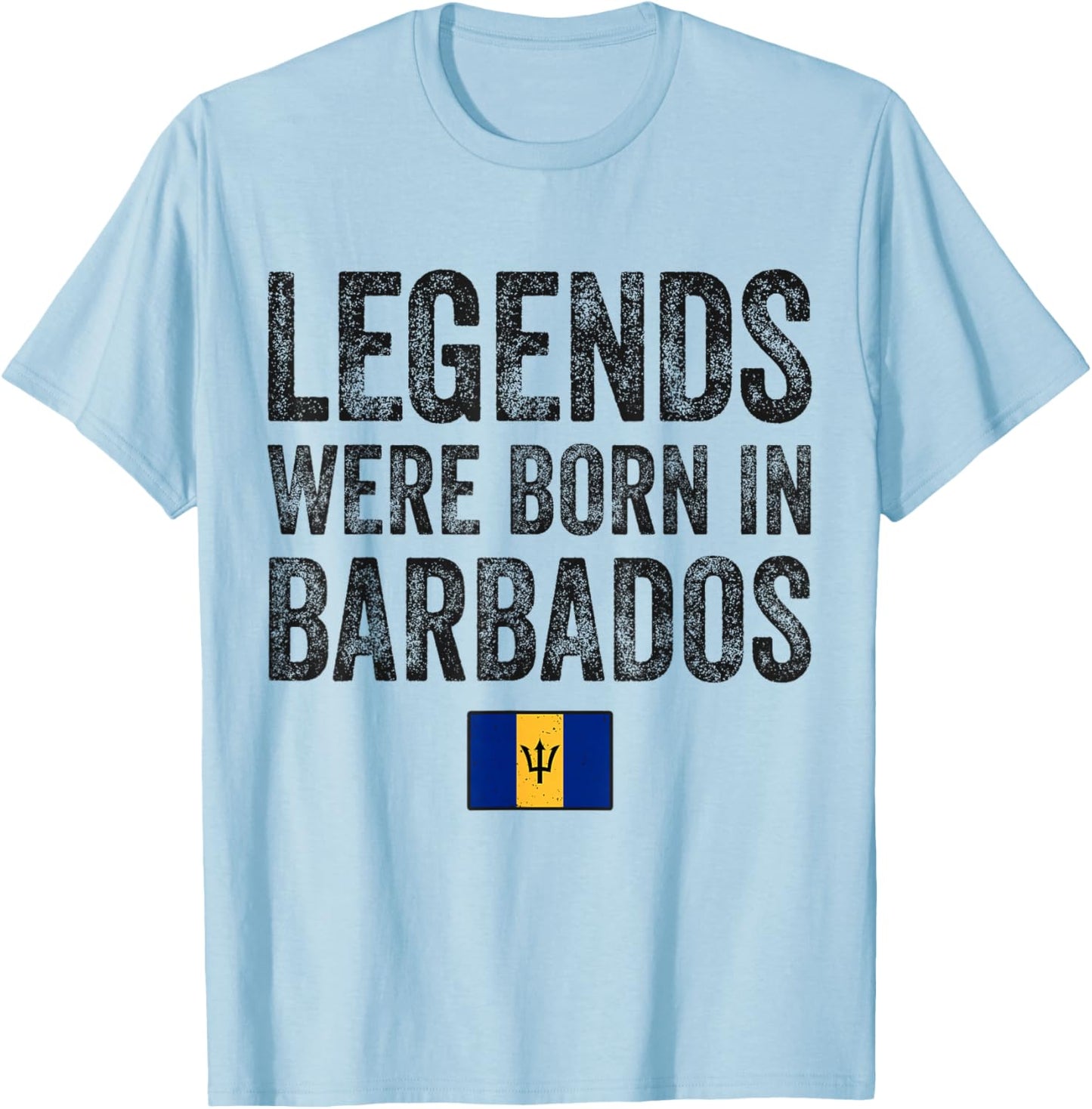 Legends Were Born In Barbados Barbadian Flag Pride Roots T-Shirt - T-Shirt | Light Blue