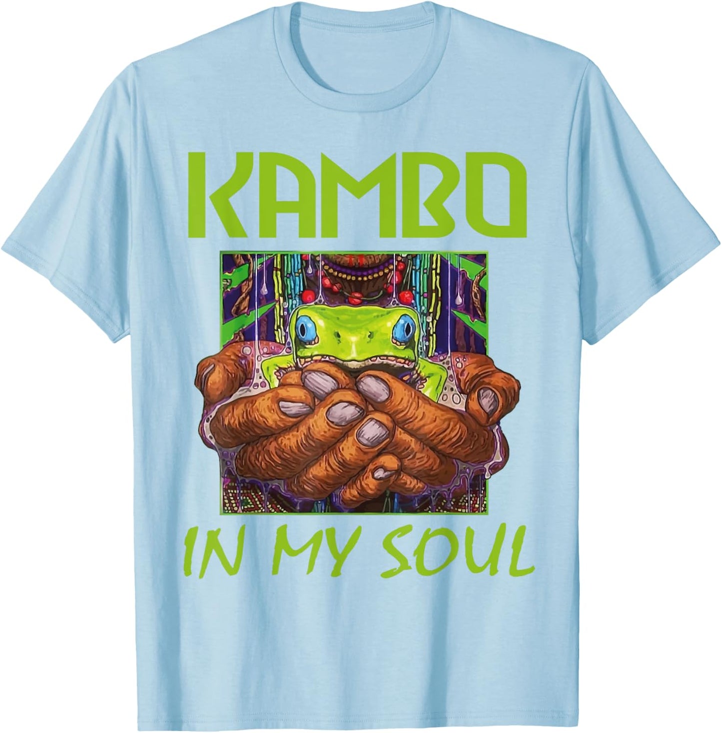 Kambo In my Soul Kambo Ceremony Clothing | Sapo Frog T-Shirt - T-Shirt | Light Blue