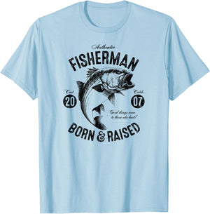 18 Year Old Fisherman: Fishing 2007 18th Birthday T-Shirt - T-Shirt | Light Blue