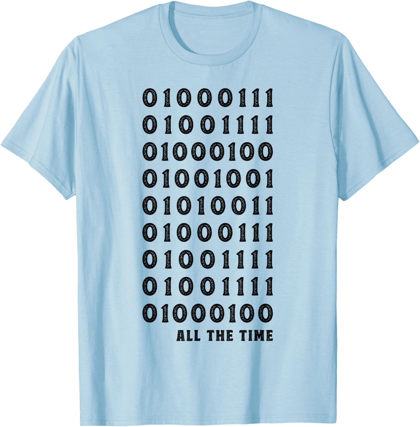 God Is Good Binary Code Christian Computer Programming Geek T-Shirt - T-Shirt | Light Blue