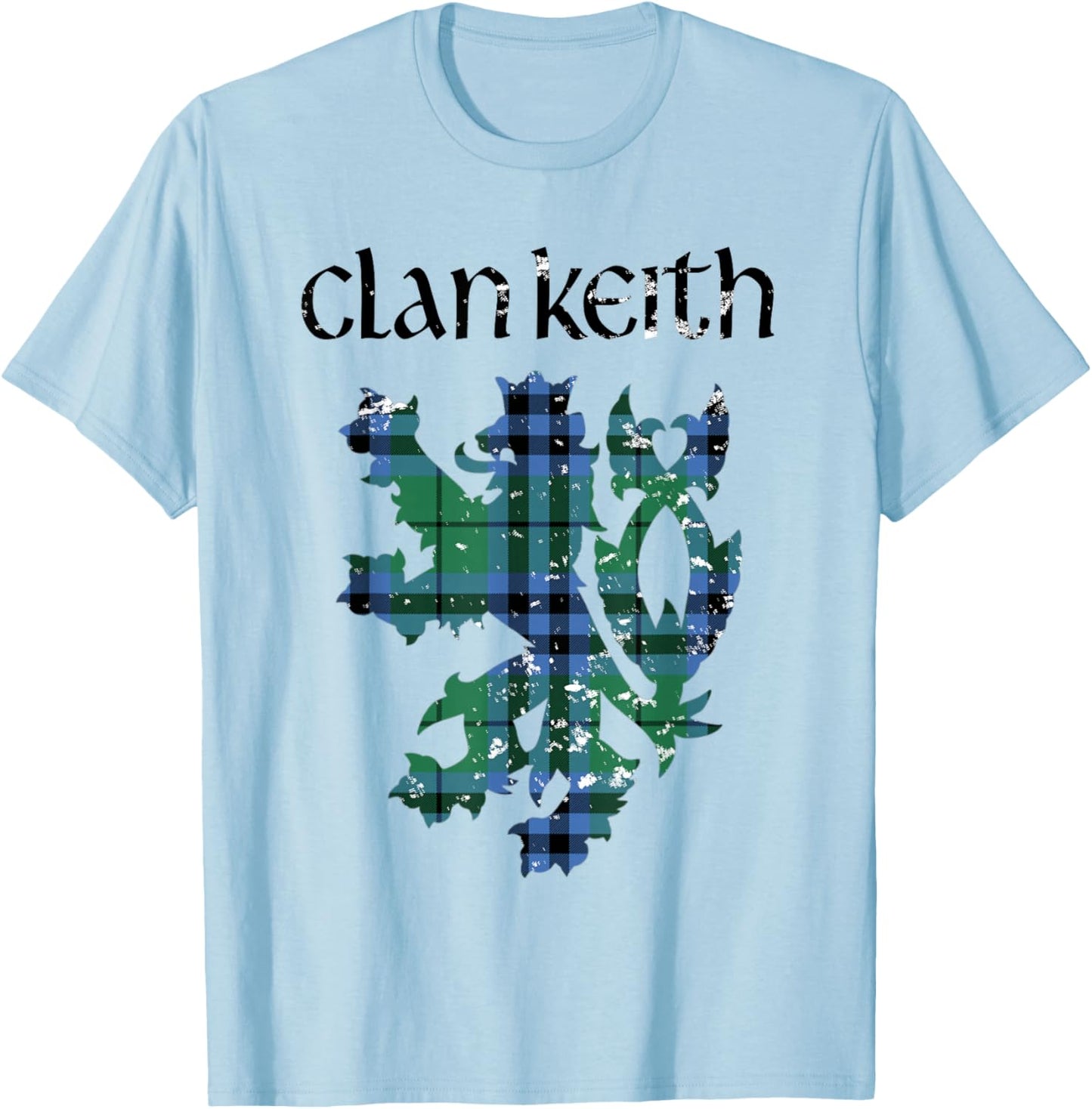 Clan Keith Tartan Scottish Family Name Scotland Pride T-Shirt - T-Shirt | Light Blue