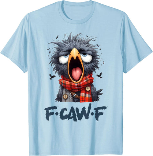 F-Caw-F Black Crow Black Bird Funny Crow F-Caw-F