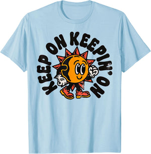 Front Keep On Keepin On T-Shirt - T-Shirt | Light Blue