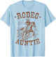 Rodeo Auntie Western Cowboy Family Matching Mother's Day T-Shirt - T-Shirt | Light Blue