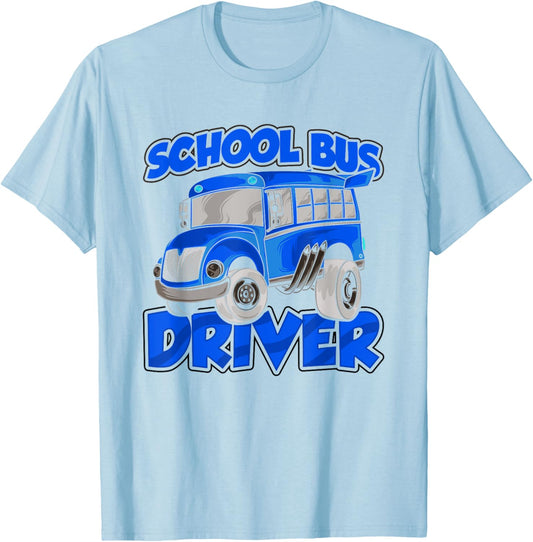 School Bus Driver Busman Operator Buses Job T-Shirt - T-Shirt | Light Blue