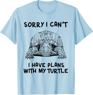 Sorry I can't I have plans with my Turtle Eastern Box Turtle T-Shirt - T-Shirt | Light Blue
