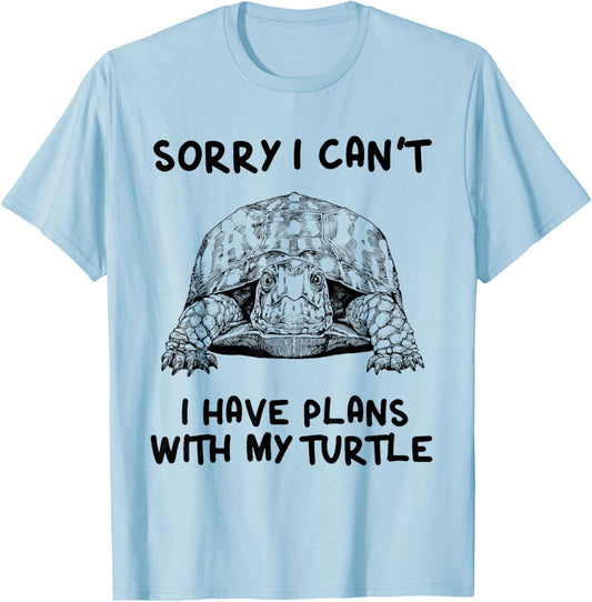 Sorry I can't I have plans with my Turtle Eastern Box Turtle T-Shirt - T-Shirt | Light Blue