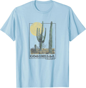 Coachella Valley Desert Scene , grey, S T-Shirt - T-Shirt | Light Blue