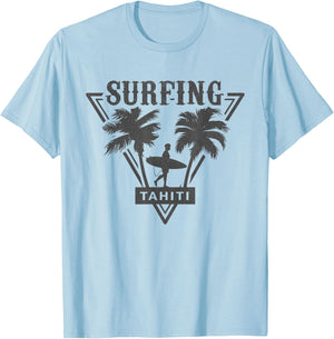 Tahiti Surfing Clothes Tahiti Souvenir T-Shirt - T-Shirt | Light Blue