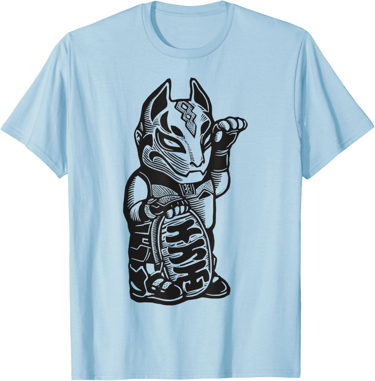 Fortnite Drift Wood Carved Art Print Logo T-Shirt - T-Shirt | Light Blue