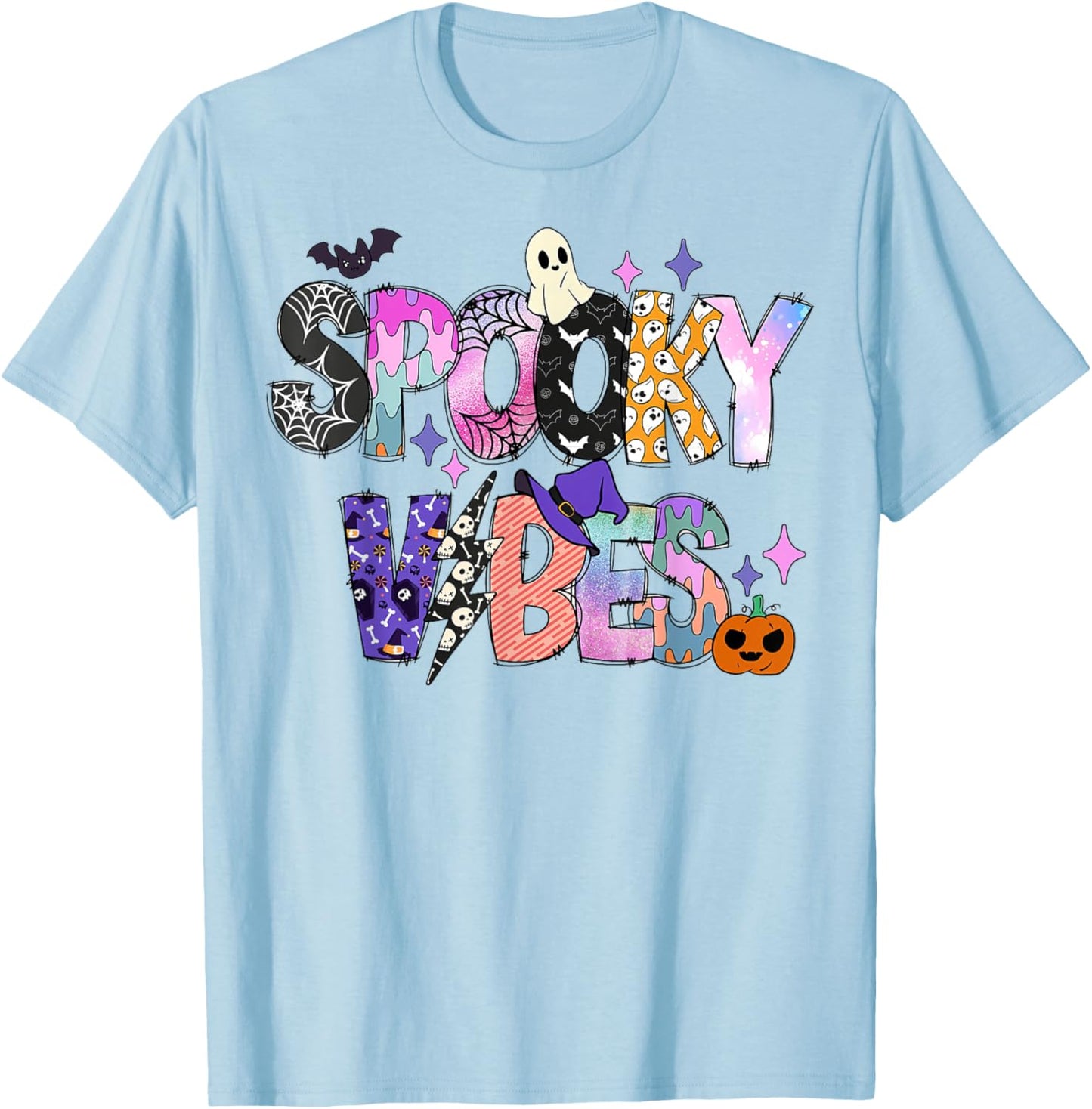 Spooky vibes halloween T-Shirt - T-Shirt | Light Blue