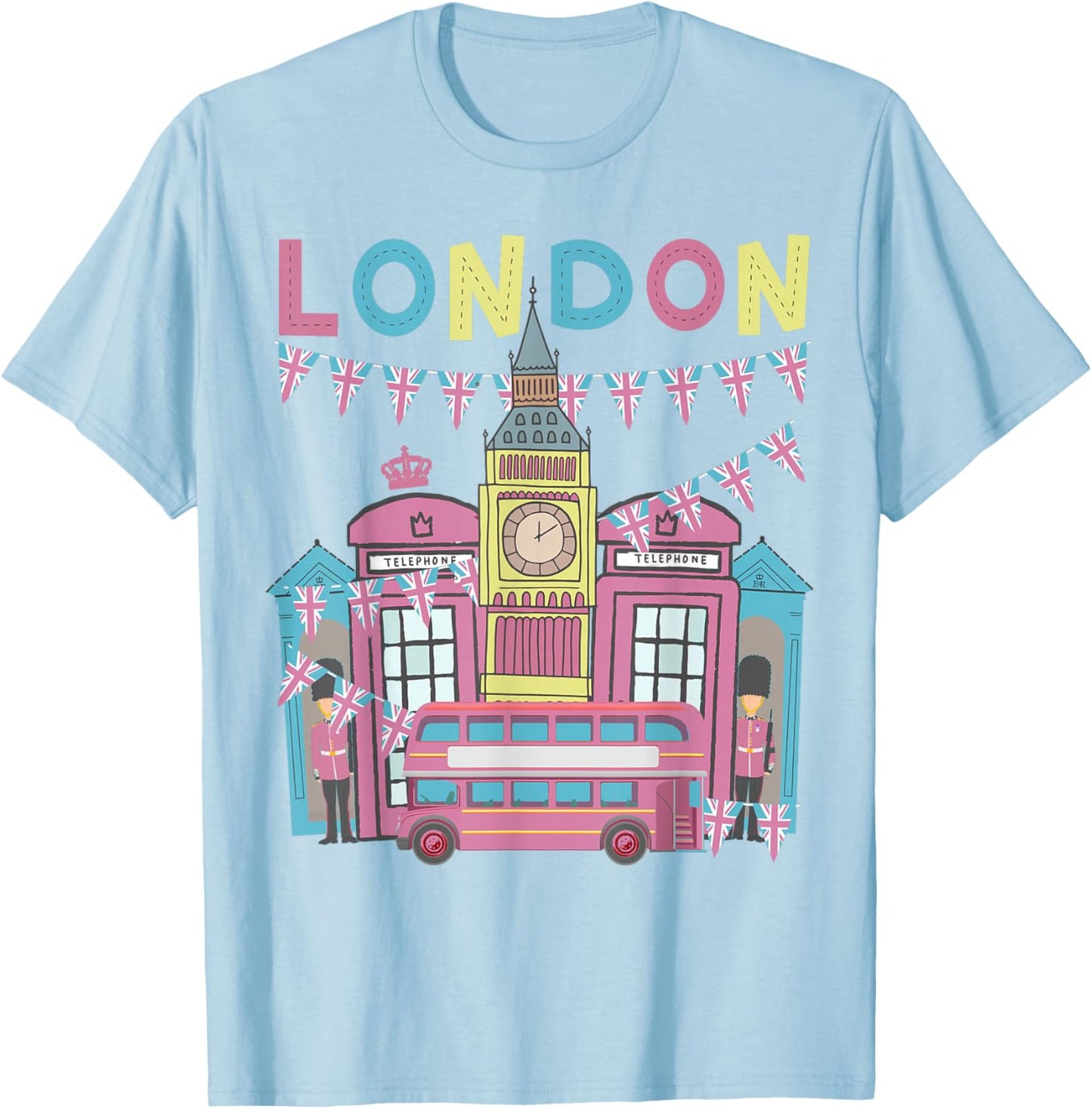 London Souvenirs Idea For Kids & English British Memorabilia T-Shirt - T-Shirt | Light Blue