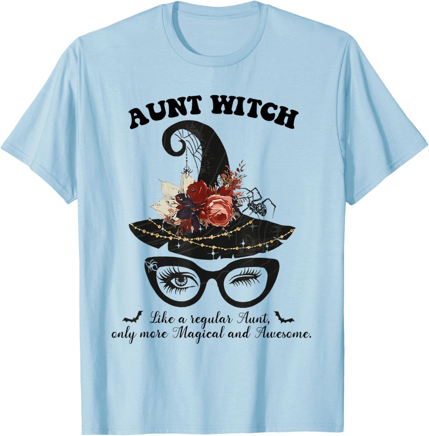 Magical Aunt Witch - Awesome Halloween Witchy Aunt Costume T-Shirt - T-Shirt | Light Blue