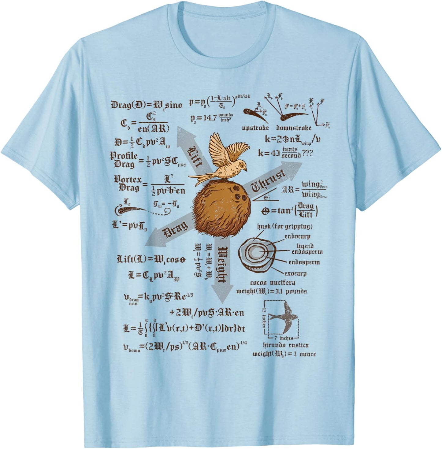 A Simple Question of Weight Ratios T-Shirt - T-Shirt | Light Blue