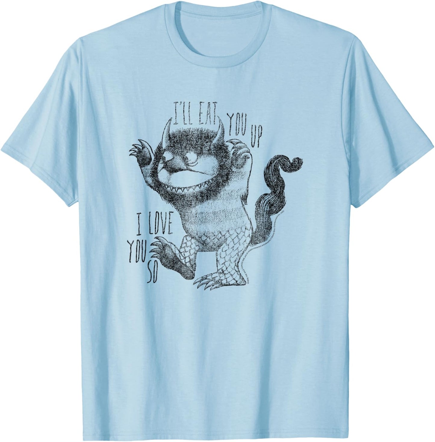 Where The Wild Things are I'll Eat You Up T-Shirt - T-Shirt | Light Blue